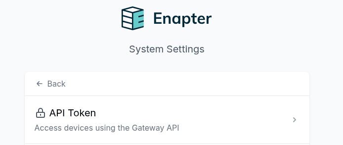 Gateway System Settings